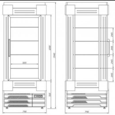 Vitrina frigorifica cofetarie  BELISSIMA SZ-1 80 BL - Frigosztufi